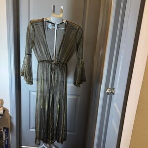 Glamorous Metallic Long Sleeve Dress